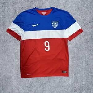 Nike USA 2014 World Cup USMNT Aron Jóhannsson Away Bomb Pop Authentic Jersey M